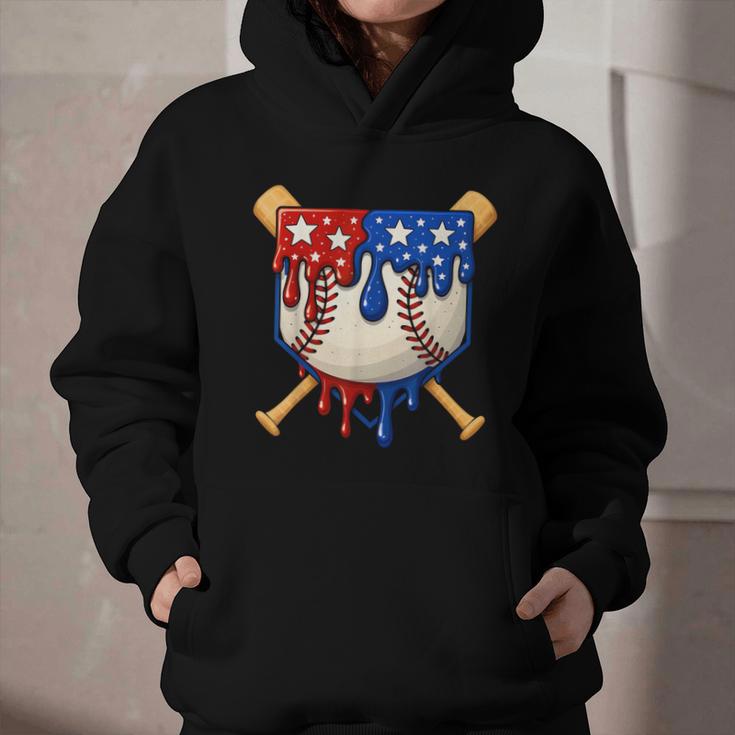 Baseball Drip American Flag Home Plate 4th Of July Patriotic Graphic Youth Hoodie Baseball Drip American Flag Home Plate 4th Of July Patriotic Graphic Youth Hoodie