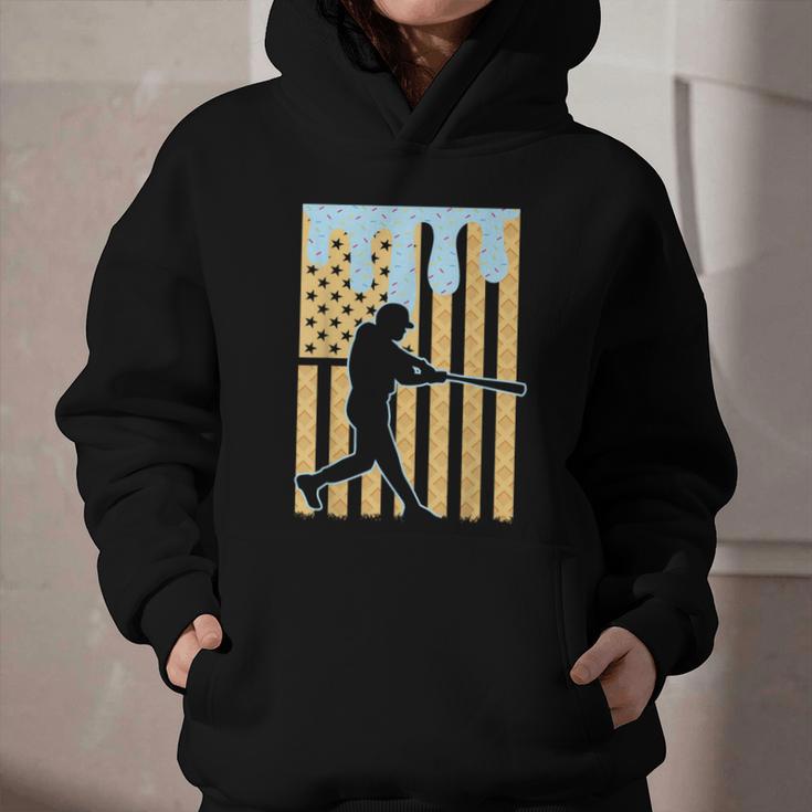 Baseball Drip Boys Dripping Ice Cream Baseball American Flag Graphic Youth Hoodie Baseball Drip Boys Dripping Ice Cream Baseball American Flag Graphic Youth Hoodie