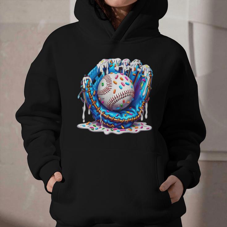 Baseball Drip For Boys Ice Cream Drip Youth Baseball Boys Graphic Youth Hoodie