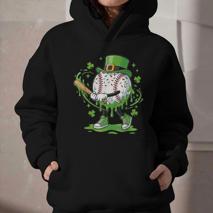 Baseball Drip For Boys Ice Cream Drip Youth St Patricks Day Graphic Youth Hoodie