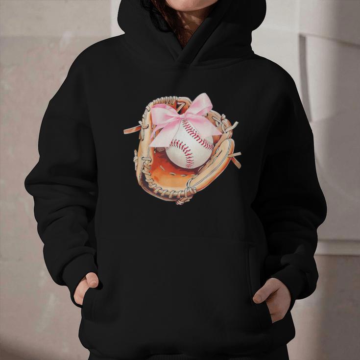 Baseball Drip Ice Cream Coquette Pink Bow Baseball Player Graphic Youth Hoodie