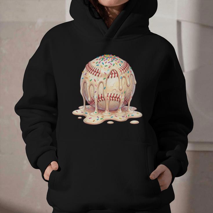 Baseball Drip Ice Cream Melting Illustration Graphic Youth Hoodie Baseball Drip Ice Cream Melting Illustration Graphic Youth Hoodie