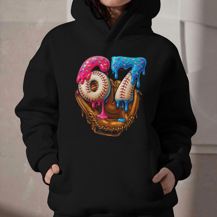 Baseball Drip Ice Cream Number 67 Player Or 67th Birthday Graphic Youth Hoodie Baseball Drip Ice Cream Number 67 Player Or 67th Birthday Graphic Youth Hoodie
