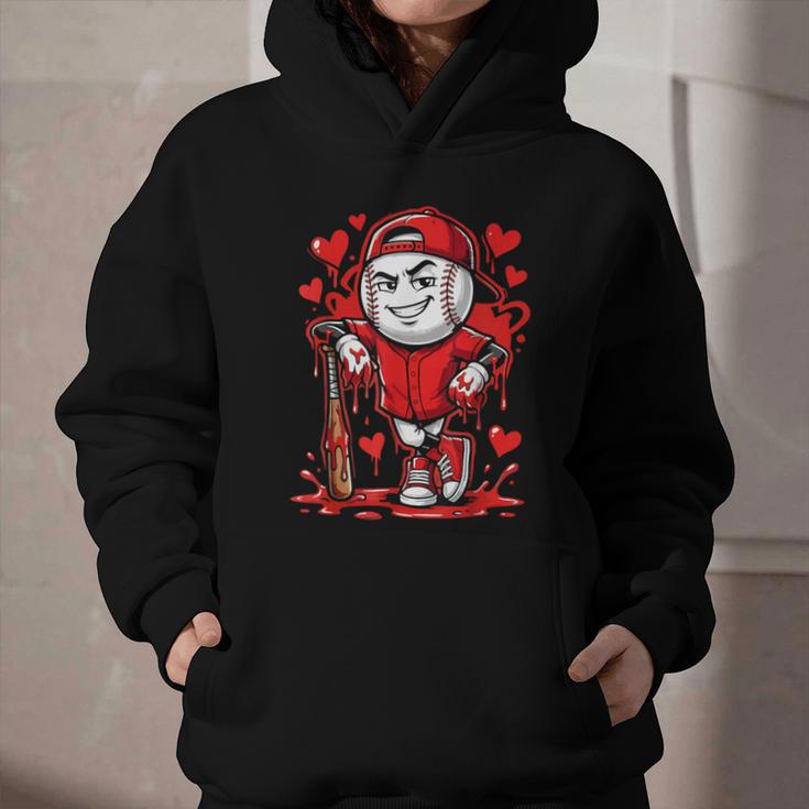 Baseball Drip Icecream Heart Red Valentine Day Boys Kids Graphic Youth Hoodie Baseball Drip Icecream Heart Red Valentine Day Boys Kids Graphic Youth Hoodie