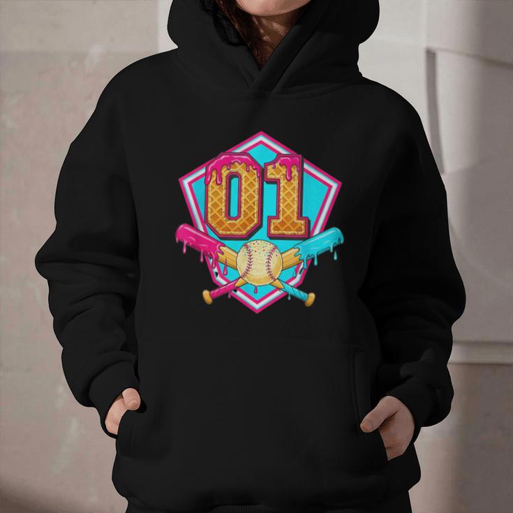Baseball Drip Jersey Number 1 For Players & 1th Birthday Graphic Youth Hoodie