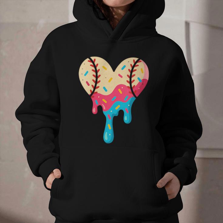 Baseball Drip Melting Ice Cream Baseball Heart Boys Girls Graphic Youth Hoodie Baseball Drip Melting Ice Cream Baseball Heart Boys Girls Graphic Youth Hoodie