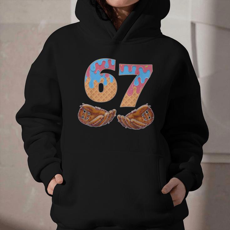 Baseball Drip Number 67 Player Six Seven Meme Graphic Youth Hoodie Baseball Drip Number 67 Player Six Seven Meme Graphic Youth Hoodie
