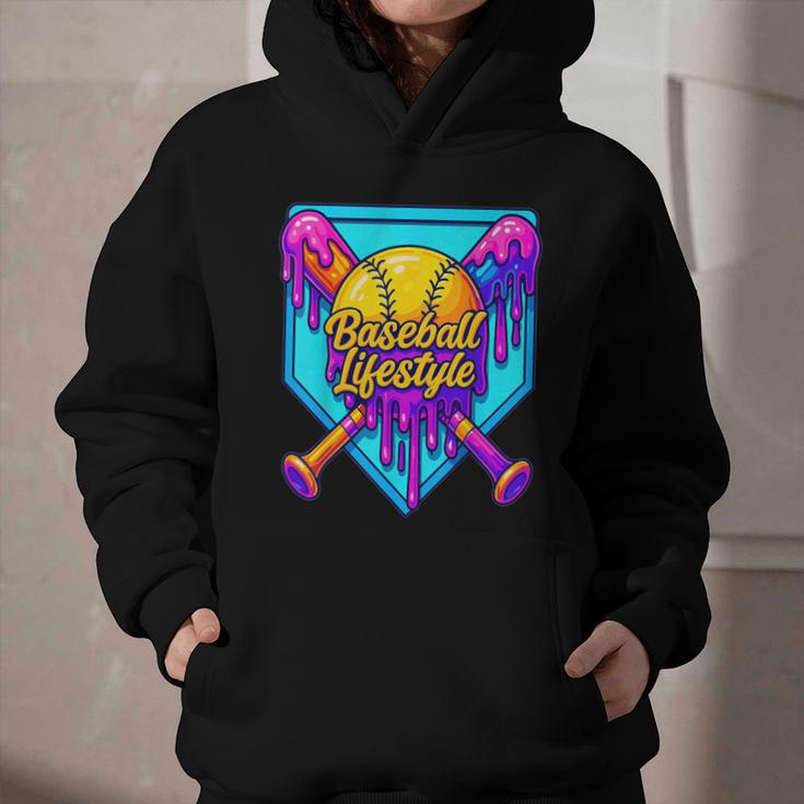 Baseball Drip Outfit Boys Ice Cream Drip Baseball Lifestyle Graphic Youth Hoodie