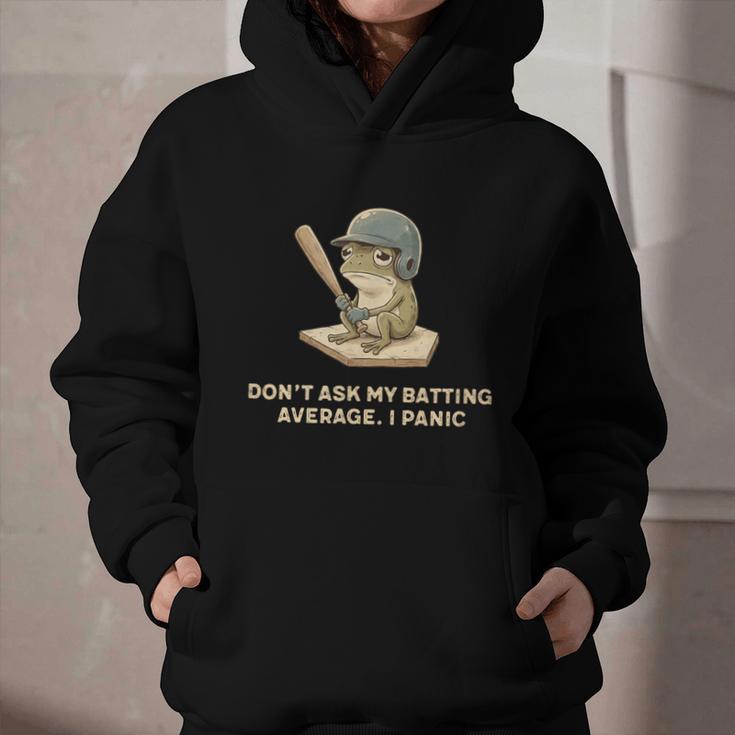 Baseball Frog Saying Batting Retro Artwork Graphic Youth Hoodie