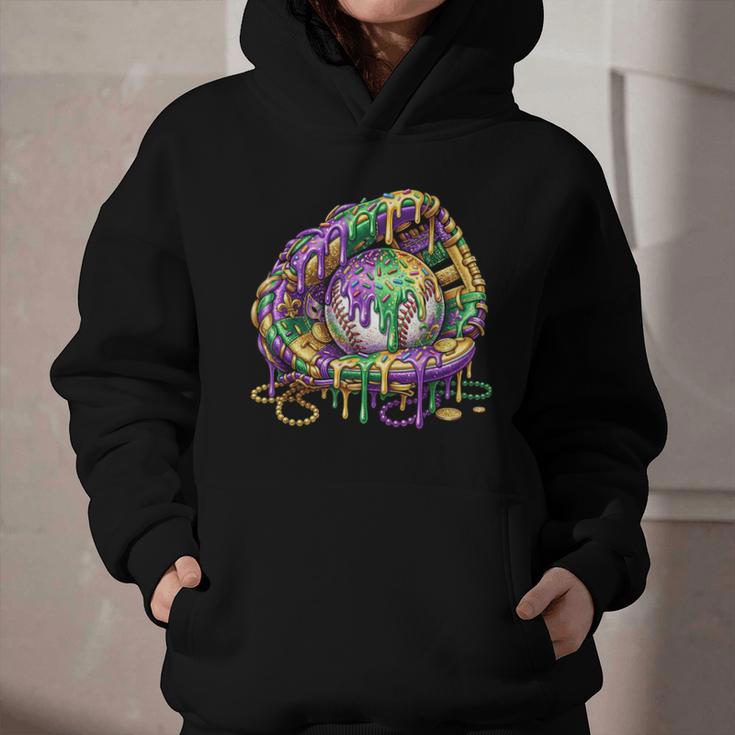 Baseball Glove Ice Cream Mardi Gras Dripping Boys Youth Kids Graphic Youth Hoodie Baseball Glove Ice Cream Mardi Gras Dripping Boys Youth Kids Graphic Youth Hoodie