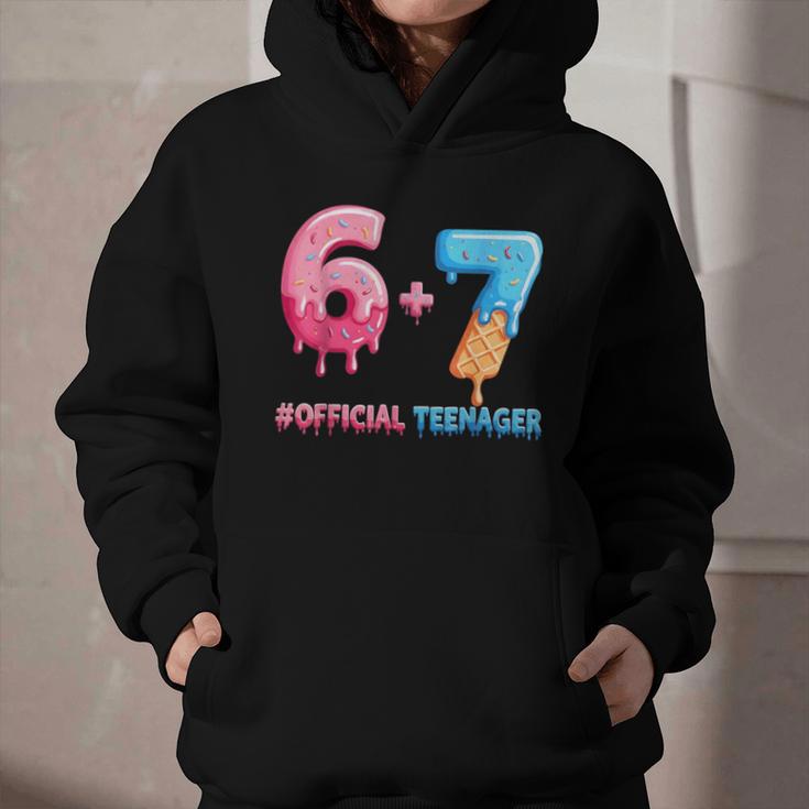 Baseball Ice Cream Drip 67 Official Teenager 13th Birthday Graphic Youth Hoodie