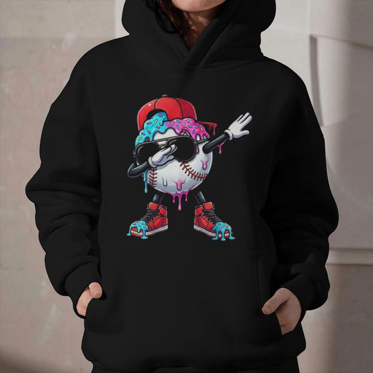 Baseball Ice Cream Drip Dabbing Sports Sprinkles For Boys Graphic Youth Hoodie Baseball Ice Cream Drip Dabbing Sports Sprinkles For Boys Graphic Youth Hoodie