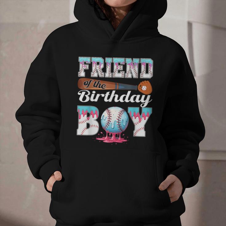 Baseball Ice Cream Drip Friend Of The Birthday Boy Graphic Youth Hoodie