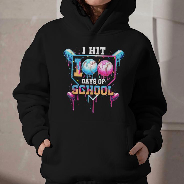 Baseball Ice Cream Drip I Hit 100 Days Of School Boys Kids Graphic Youth Hoodie Baseball Ice Cream Drip I Hit 100 Days Of School Boys Kids Graphic Youth Hoodie