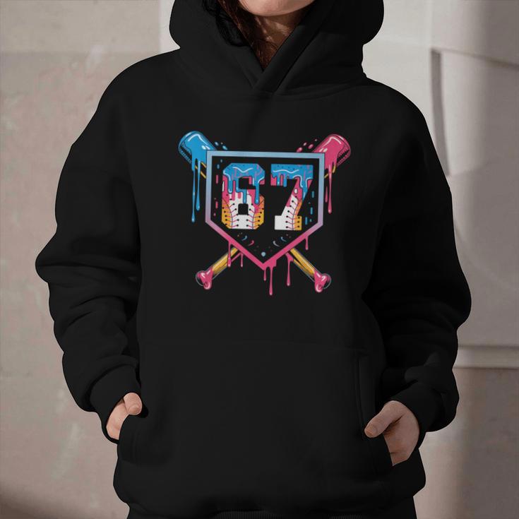 Baseball Ice Cream Drip Number 67 Player 67th Birthday 6 7 Graphic Youth Hoodie Baseball Ice Cream Drip Number 67 Player 67th Birthday 6 7 Graphic Youth Hoodie
