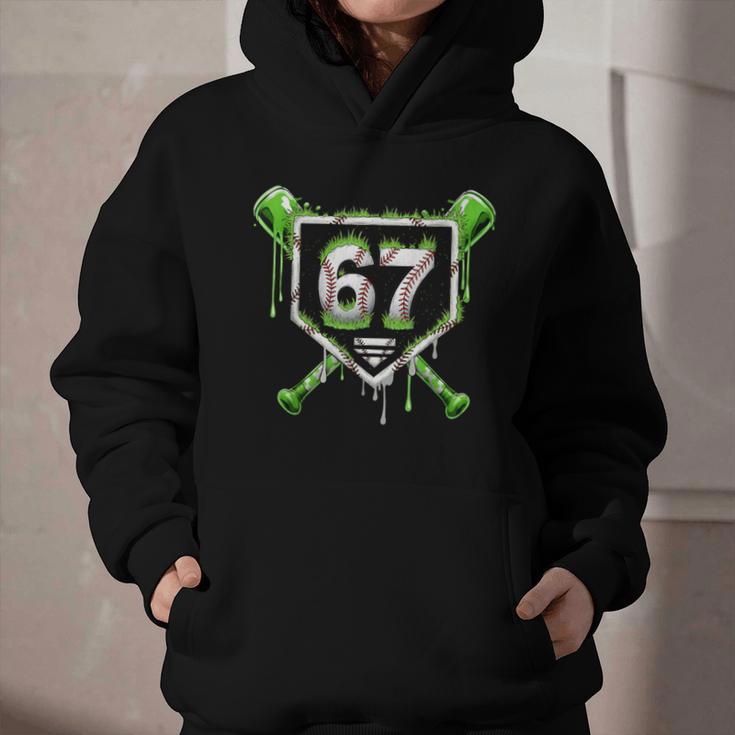 Baseball Ice Cream Drip Number 67 Player 67th Birthday Kids Graphic Youth Hoodie Baseball Ice Cream Drip Number 67 Player 67th Birthday Kids Graphic Youth Hoodie