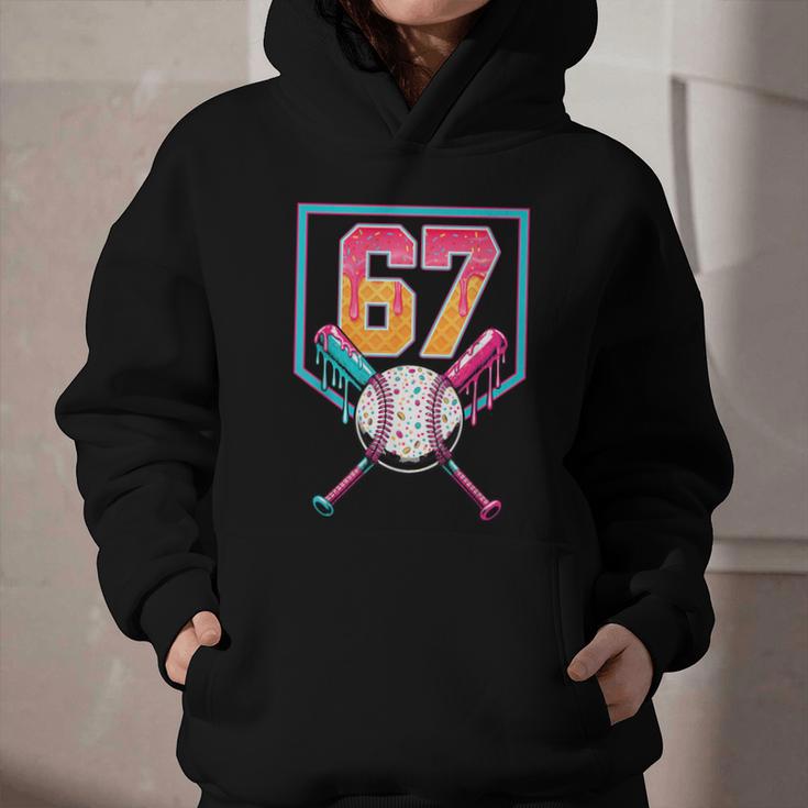 Baseball Ice Cream Drip Number 67 Player 67th Birthday Men Graphic Youth Hoodie Baseball Ice Cream Drip Number 67 Player 67th Birthday Men Graphic Youth Hoodie