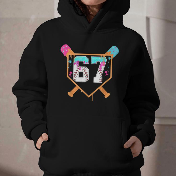 Baseball Ice Cream Drip Number 67 Player Six Seven Meme 6 7 Graphic Youth Hoodie Baseball Ice Cream Drip Number 67 Player Six Seven Meme 6 7 Graphic Youth Hoodie
