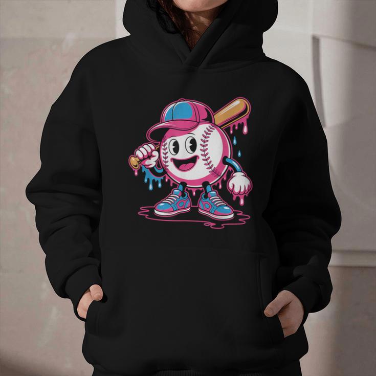 Baseball Ice Cream Shirt Cool Baseball Drip For Boys Graphic Youth Hoodie