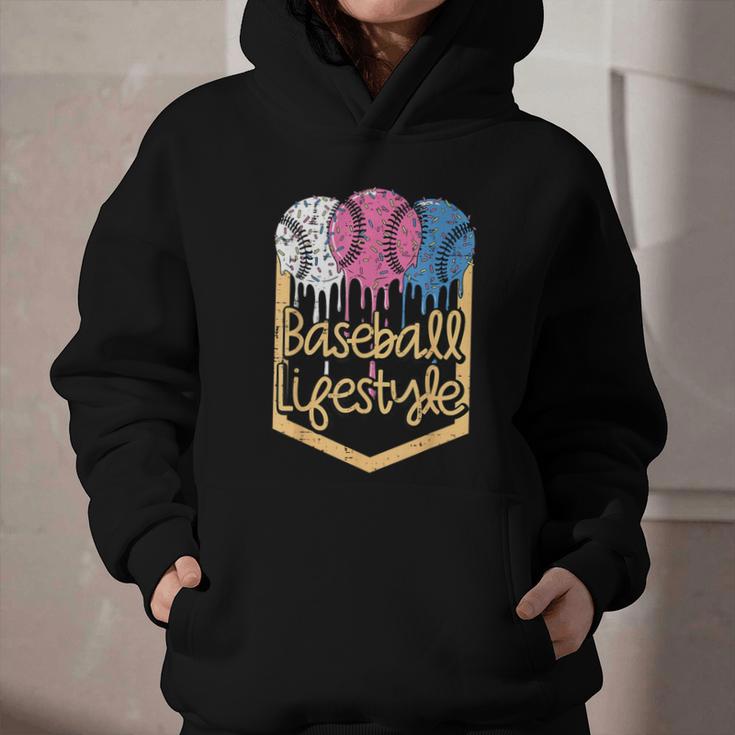 Baseball Lifestyle Ball Sprinkles Drip Boys Kids Men Teen Graphic Youth Hoodie