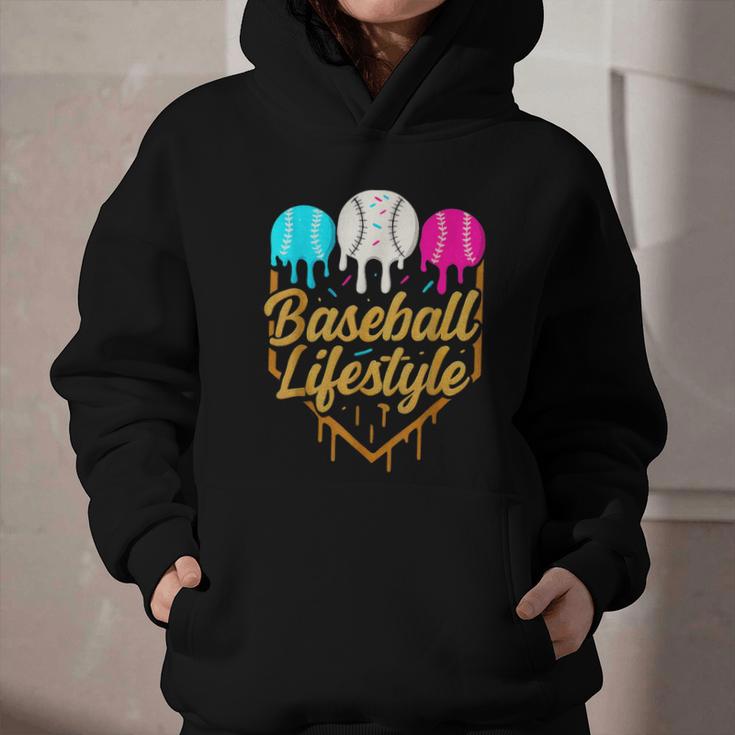Baseball Lifestyle Baseball Drip Icecream Graphic Youth Hoodie