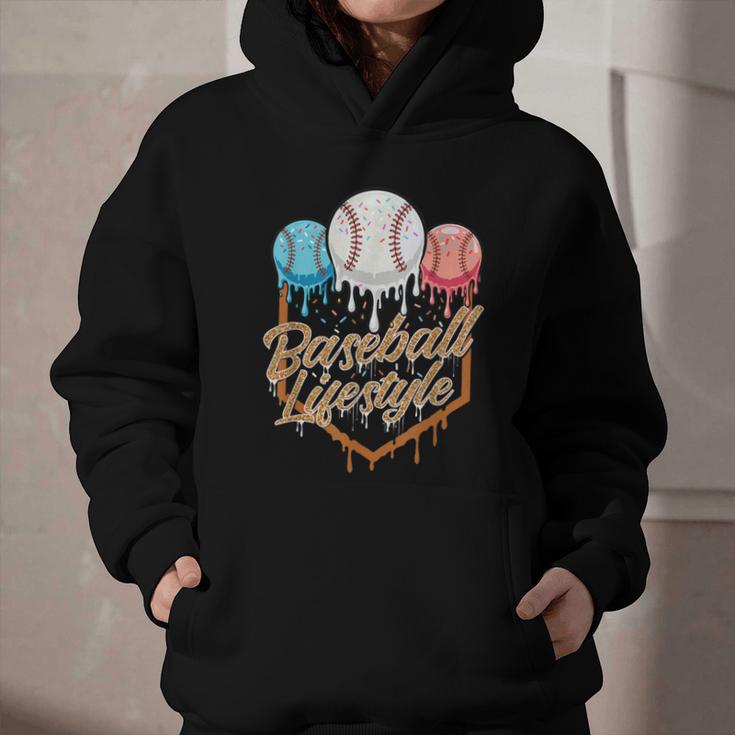 Baseball Lifestyle Baseball Lover Player Baseballer Graphic Youth Hoodie
