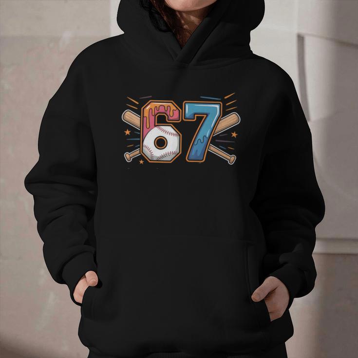 Baseball Lover Drip Number 67 Player 67th Birthday Meme Graphic Youth Hoodie Baseball Lover Drip Number 67 Player 67th Birthday Meme Graphic Youth Hoodie