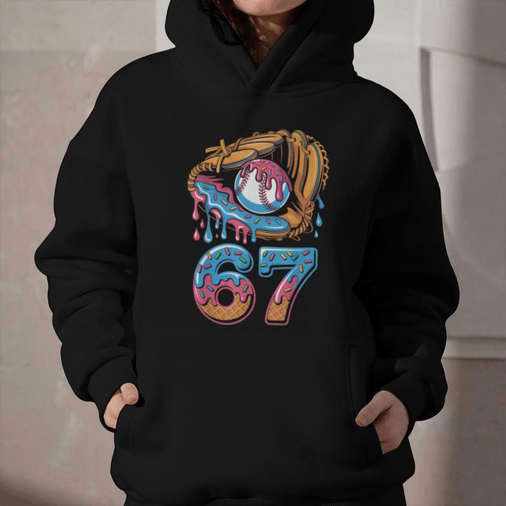 Baseball Player 67 Number 67th Sports Ice Cream Drip Graphic Youth Hoodie Baseball Player 67 Number 67th Sports Ice Cream Drip Graphic Youth Hoodie
