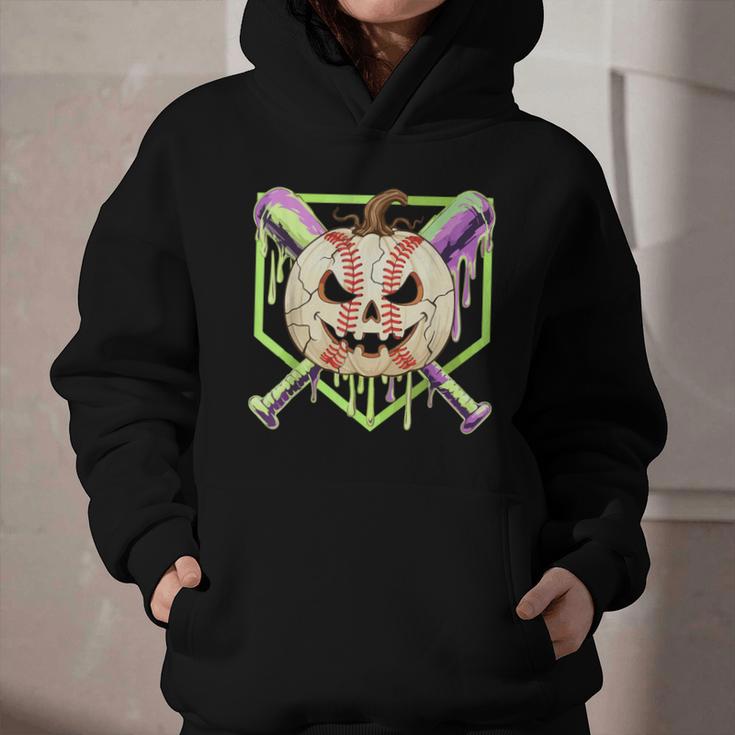 Baseball Pumpkin Halloween Baseball Drip Spooky Halloween Graphic Youth Hoodie Baseball Pumpkin Halloween Baseball Drip Spooky Halloween Graphic Youth Hoodie
