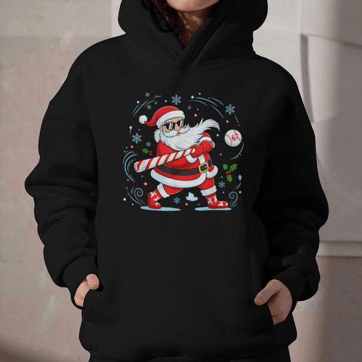 Baseball Santa 67 Christmas Xmas Pajamas Boys Kid Graphic Youth Hoodie