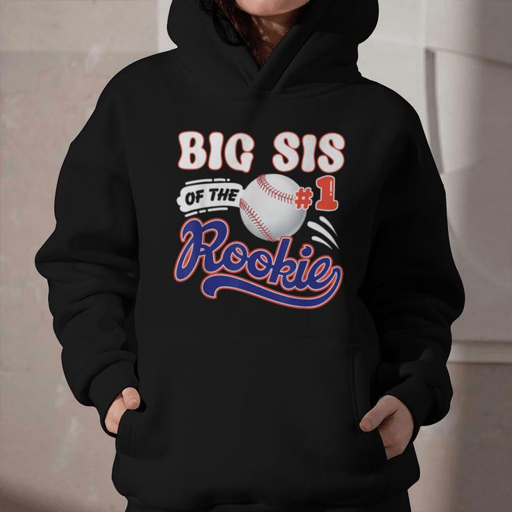 Big Sis Rookie Of Year 1st Birthday Baseball Theme Matching Graphic Youth Hoodie