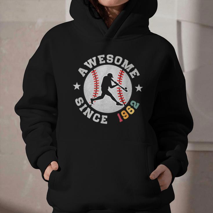 Birthday Baseball Lover 64 Years Old Awesome Since 1962 Graphic Youth Hoodie