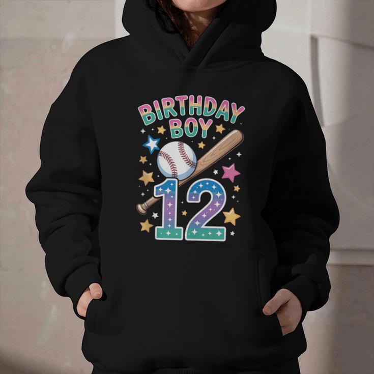 Birthday Boy 12th Birthday Baseball Graphic Youth Hoodie Birthday Boy 12th Birthday Baseball Graphic Youth Hoodie