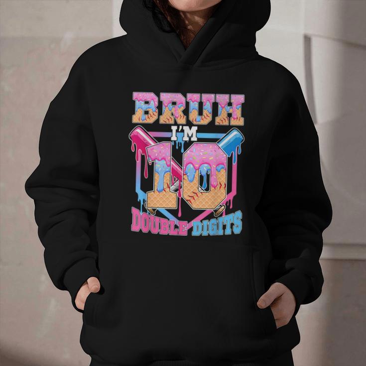 Boys 10 Double Digits 10th Birthday Ice Cream Baseball Drip Graphic Youth Hoodie Boys 10 Double Digits 10th Birthday Ice Cream Baseball Drip Graphic Youth Hoodie