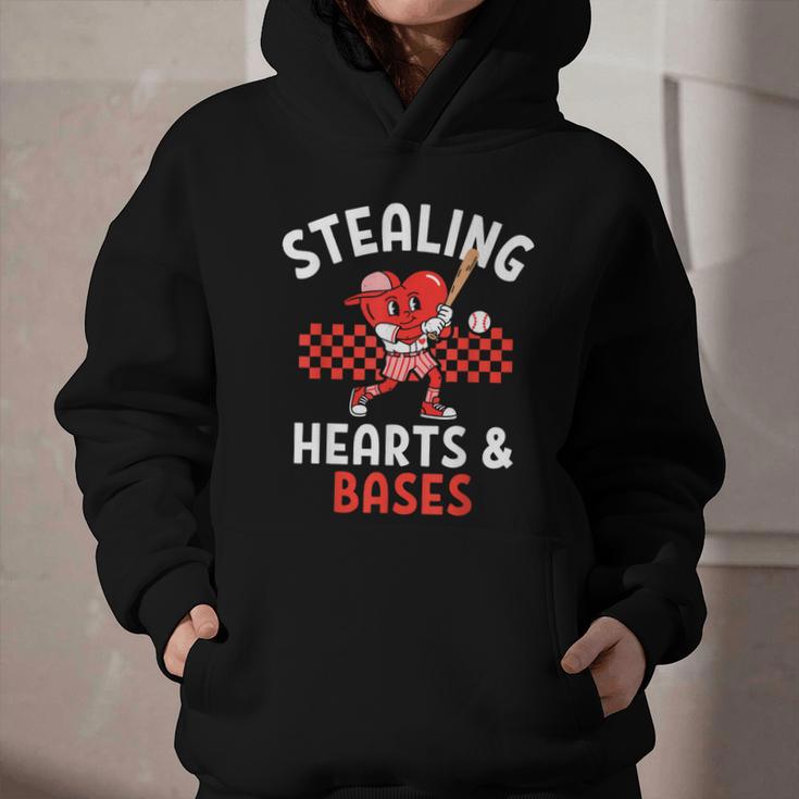 Boys Baseball Valentines Day Stealing Hearts Valentine Kids Graphic Youth Hoodie Boys Baseball Valentines Day Stealing Hearts Valentine Kids Graphic Youth Hoodie