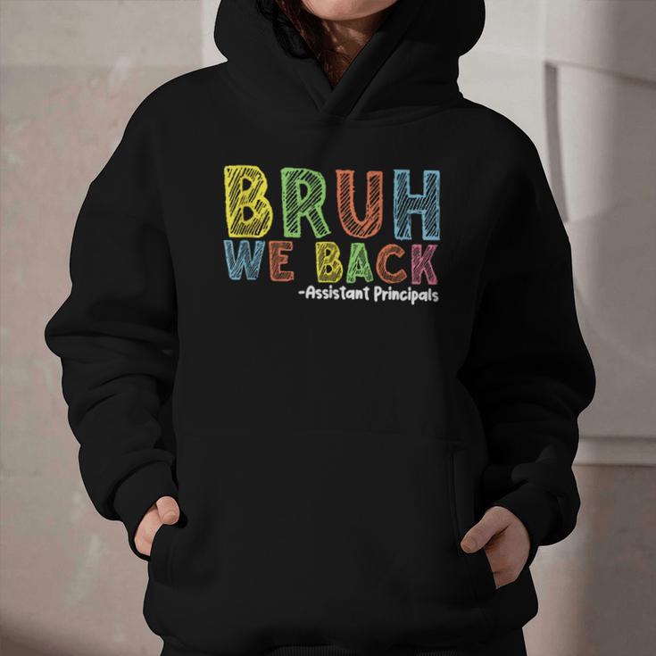 Bruh We Back Assistant Principal Back To School Groovy Graphic Youth Hoodie