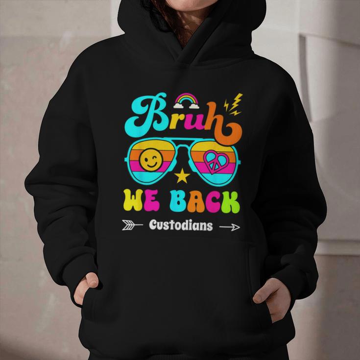 Bruh We Back Custodian Back To School Graphic Youth Hoodie