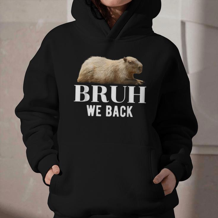 Bruh We Back To School Capybara First Day Of School Graphic Youth Hoodie Bruh We Back To School Capybara First Day Of School Graphic Youth Hoodie