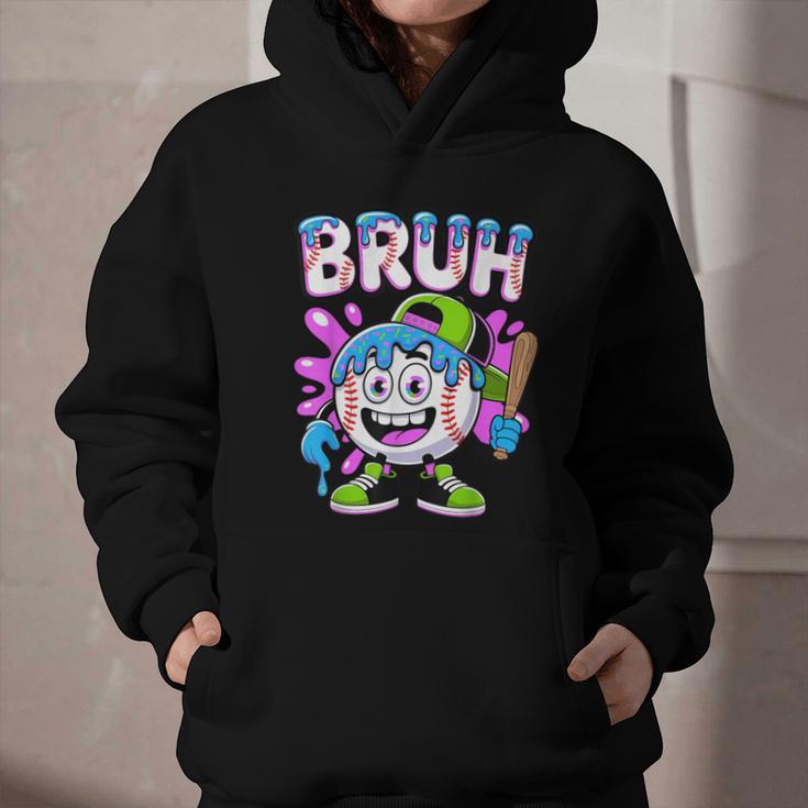 Bruh Baseball Drip Boys Youth Ice Cream Dripping Baseball Graphic Youth Hoodie Bruh Baseball Drip Boys Youth Ice Cream Dripping Baseball Graphic Youth Hoodie