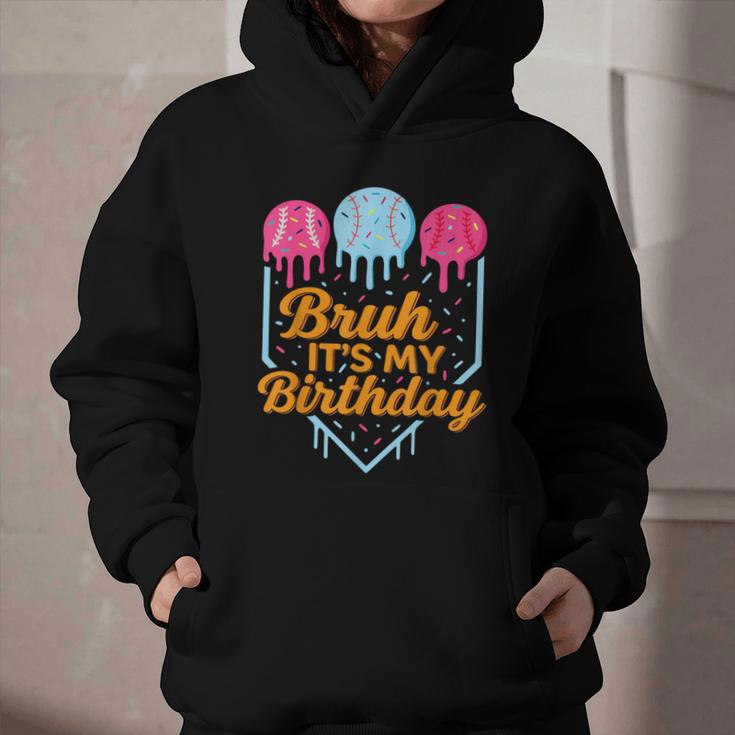 Bruh It's My Birthday Ice Cream Drip Baseball Birthday Graphic Youth Hoodie Bruh It's My Birthday Ice Cream Drip Baseball Birthday Graphic Youth Hoodie