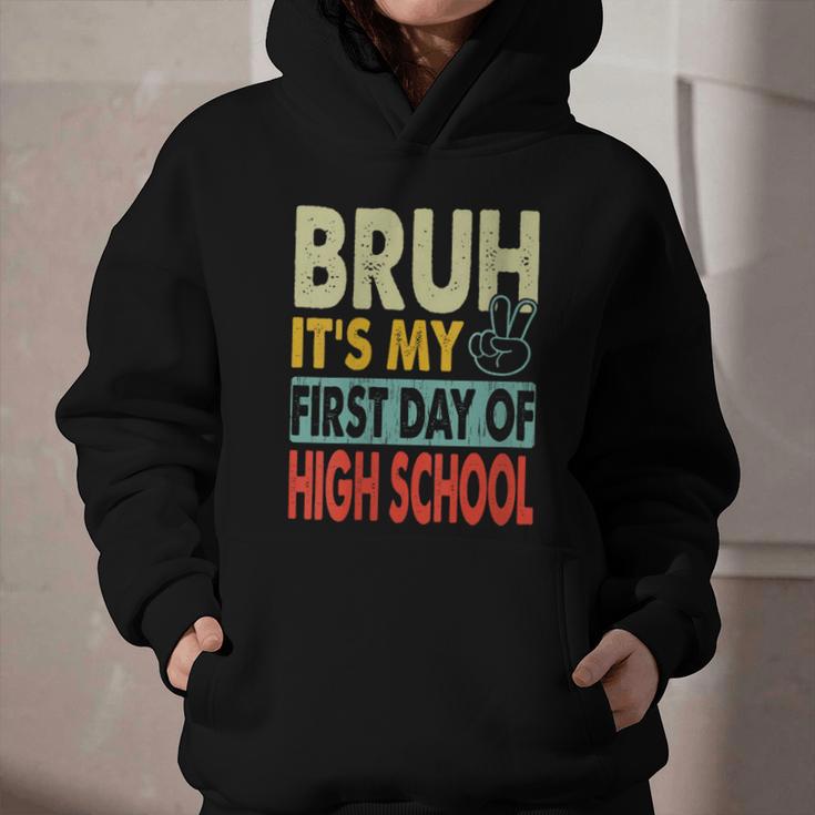 Bruh Its My First Day Of High School Back To School Boy Kid Graphic Youth Hoodie Bruh Its My First Day Of High School Back To School Boy Kid Graphic Youth Hoodie