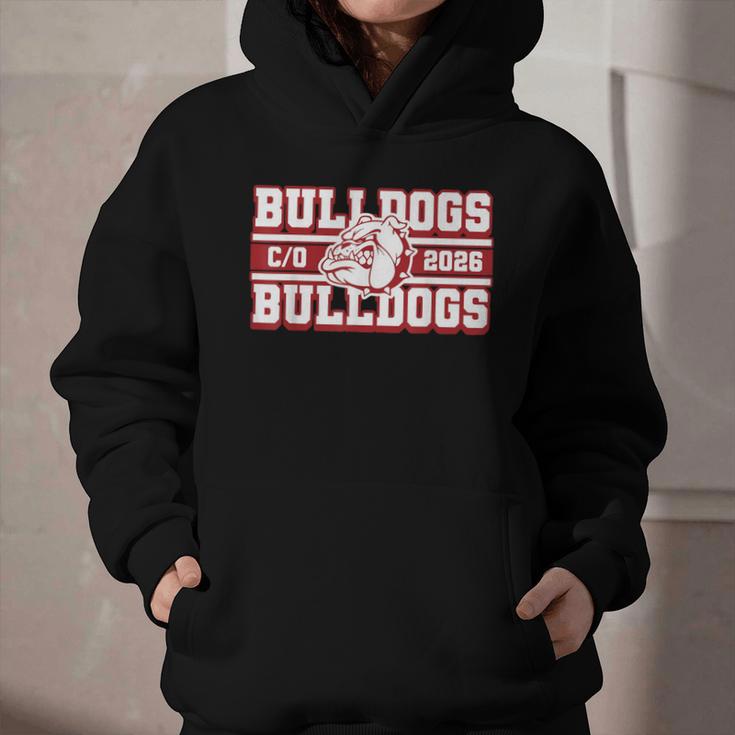 Bulldogs Class Of 2026 Back To School Senior Spirit M Graphic Youth Hoodie