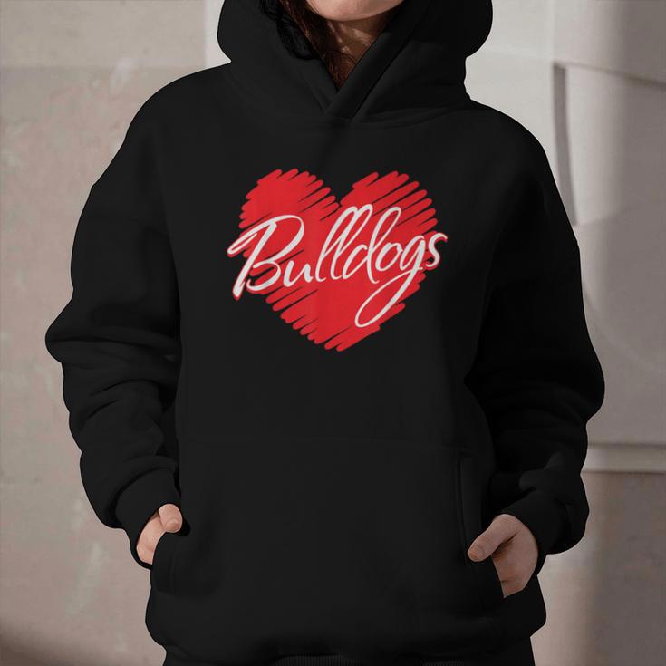 Bulldogs Heart Back To School Spirit R Graphic Youth Hoodie