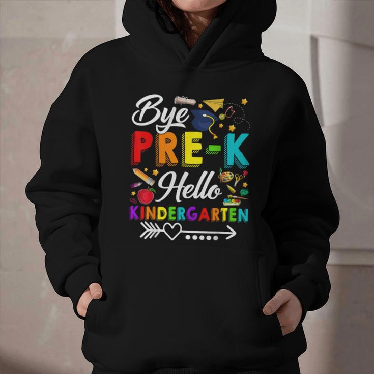 Bye Pre-K Hello Kindergarten Students Pupils Back To School Graphic Youth Hoodie