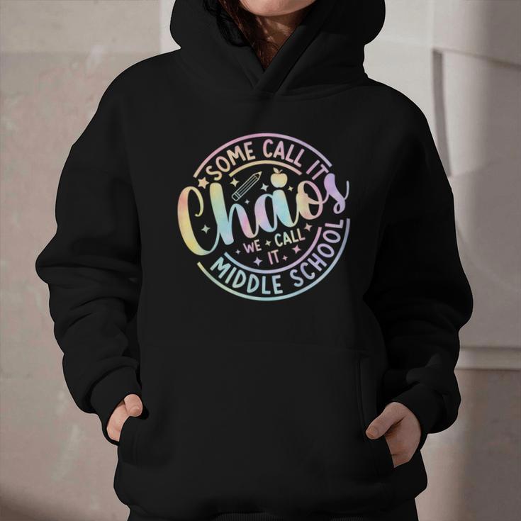 Some Call It Chaos We Call It Middle School Back To School Graphic Youth Hoodie