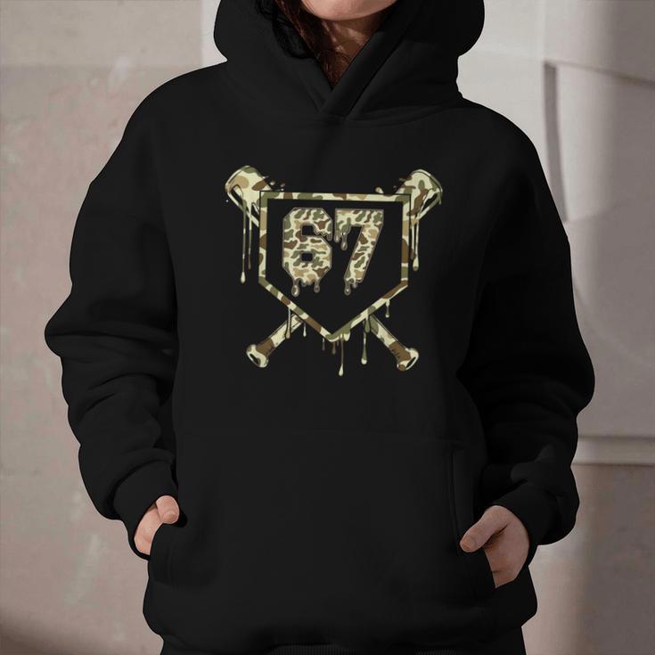 Camo Baseball Ice Cream Drip Number 67 Player 67th Birthday Graphic Youth Hoodie Camo Baseball Ice Cream Drip Number 67 Player 67th Birthday Graphic Youth Hoodie