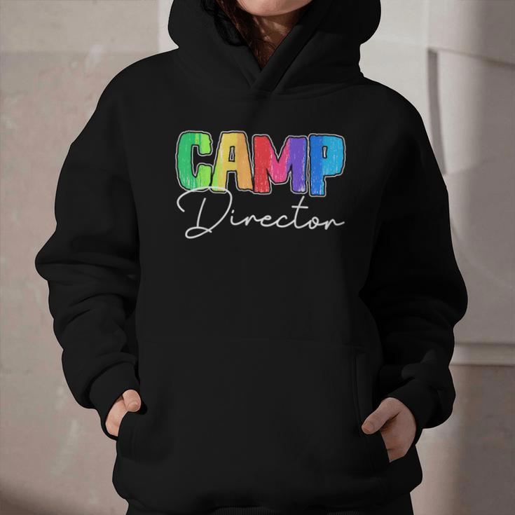 Camp Director Counselor Camper Camping Back To School Graphic Youth Hoodie