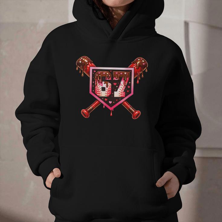 Chocolate 67 Drip Baseball Valentine Love Sports Graphic Youth Hoodie Chocolate 67 Drip Baseball Valentine Love Sports Graphic Youth Hoodie