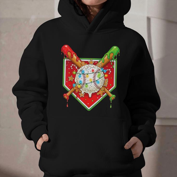 Christmas Baseball Ice Cream Drip Men Women Kids Graphic Youth Hoodie
