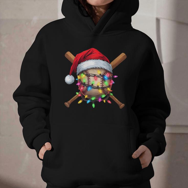 Christmas Baseball Pajama Santa For Men Boys Girls Kids Xmas Graphic Youth Hoodie